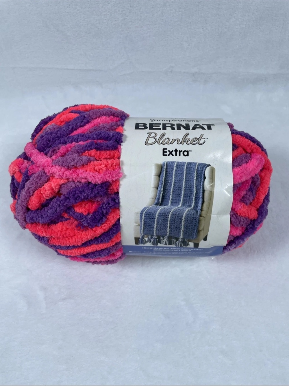 1 Skein Yarnspirations Bernat Blanket Extra PLUMMY BRIGHTS Yarn 97 Yds